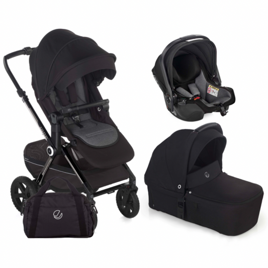 Jane Crosslight-3 + Sweet Carrycot + Koos iSize 3in1 travel system Cold Black