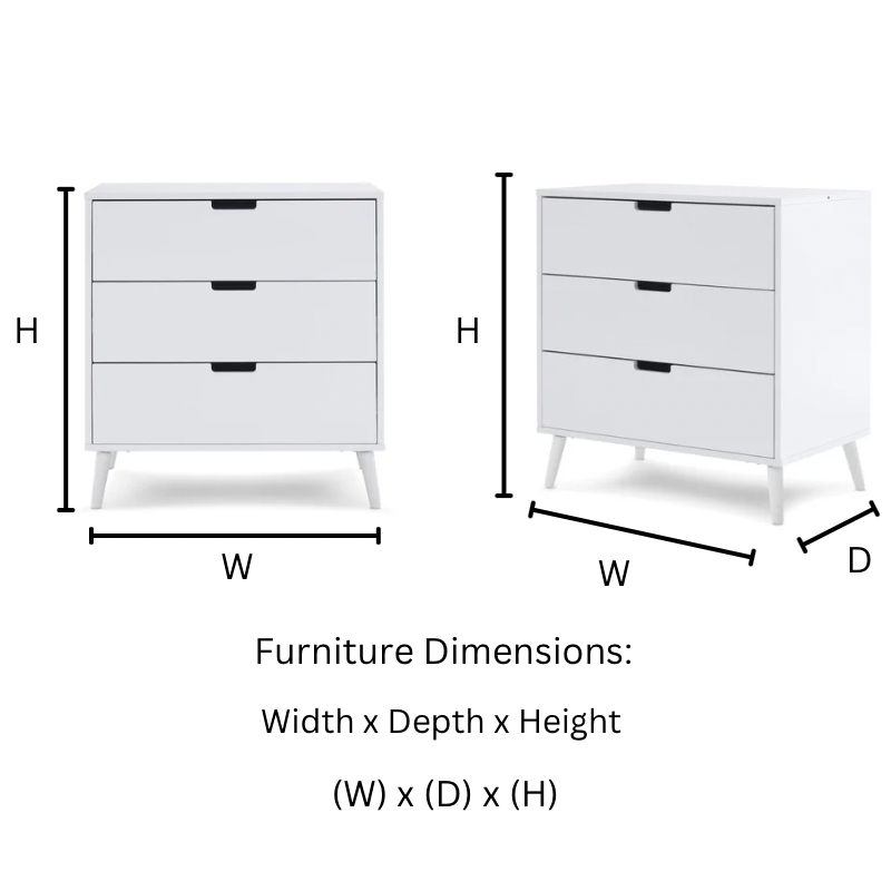 Maya Mini 3 Piece Room Set - White with Natural