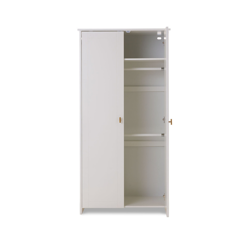 Evie Double Wardrobe – White