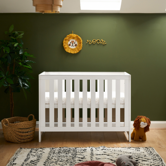 Nika Mini Cot Bed - White Wash