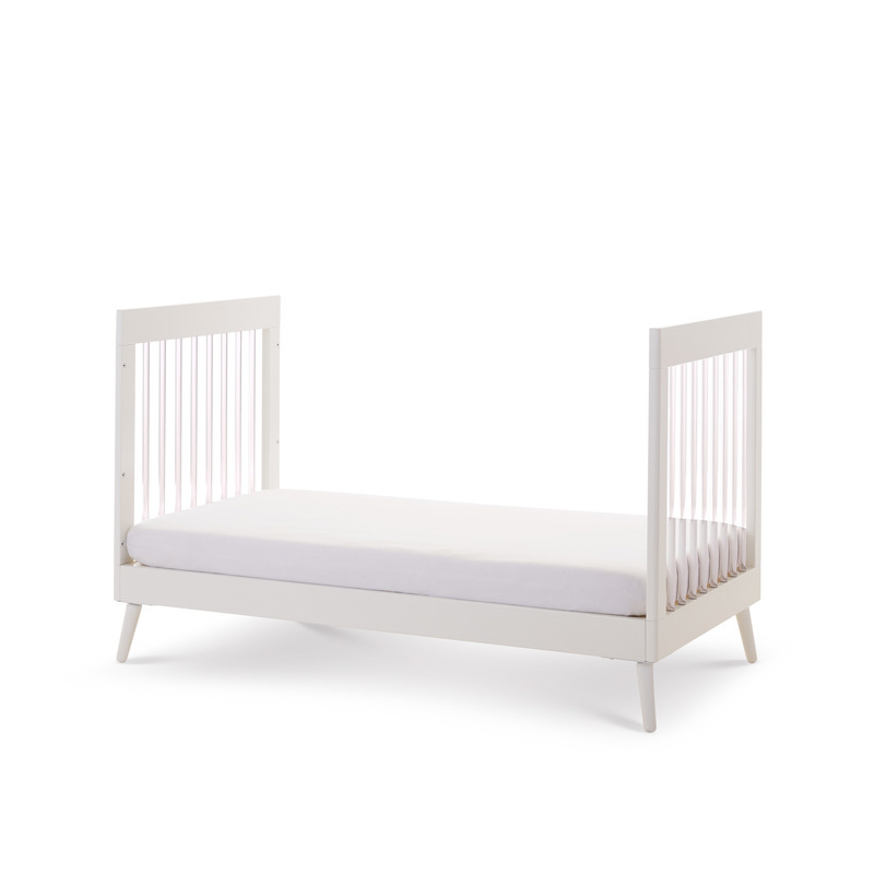 Maya Cot Bed - White with Acrylic