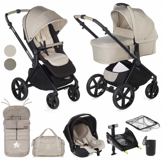 Jane Muum-4 + Sweet + Koos iSize, 10 Piece Travel System Bundle - Sand