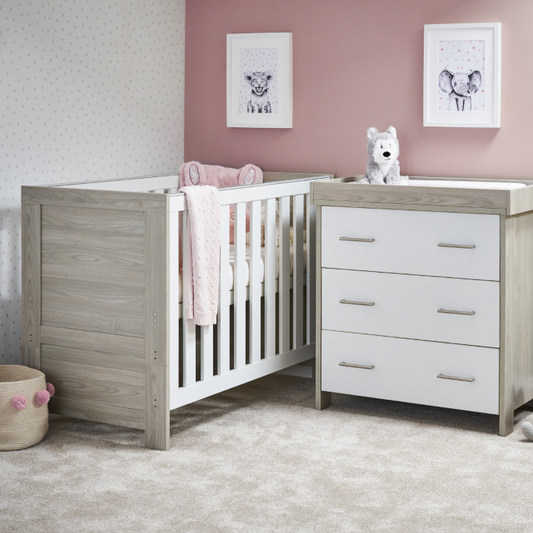 Nika Mini 2 Piece Room Set - Grey Wash with White