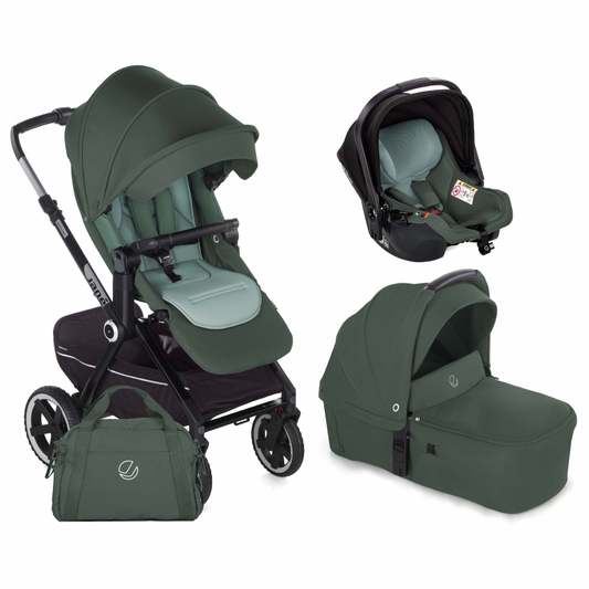 Jane Crosslight-3 + Sweet Carrycot + Koos iSize 3in1 travel system - Green