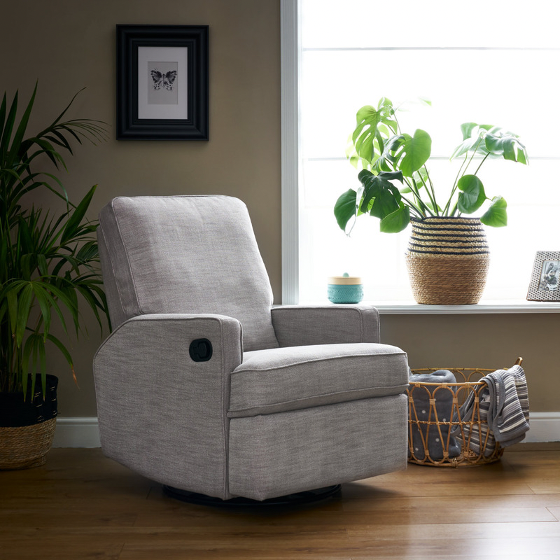 Madison Swivel Glider Recliner Chair - Pebble