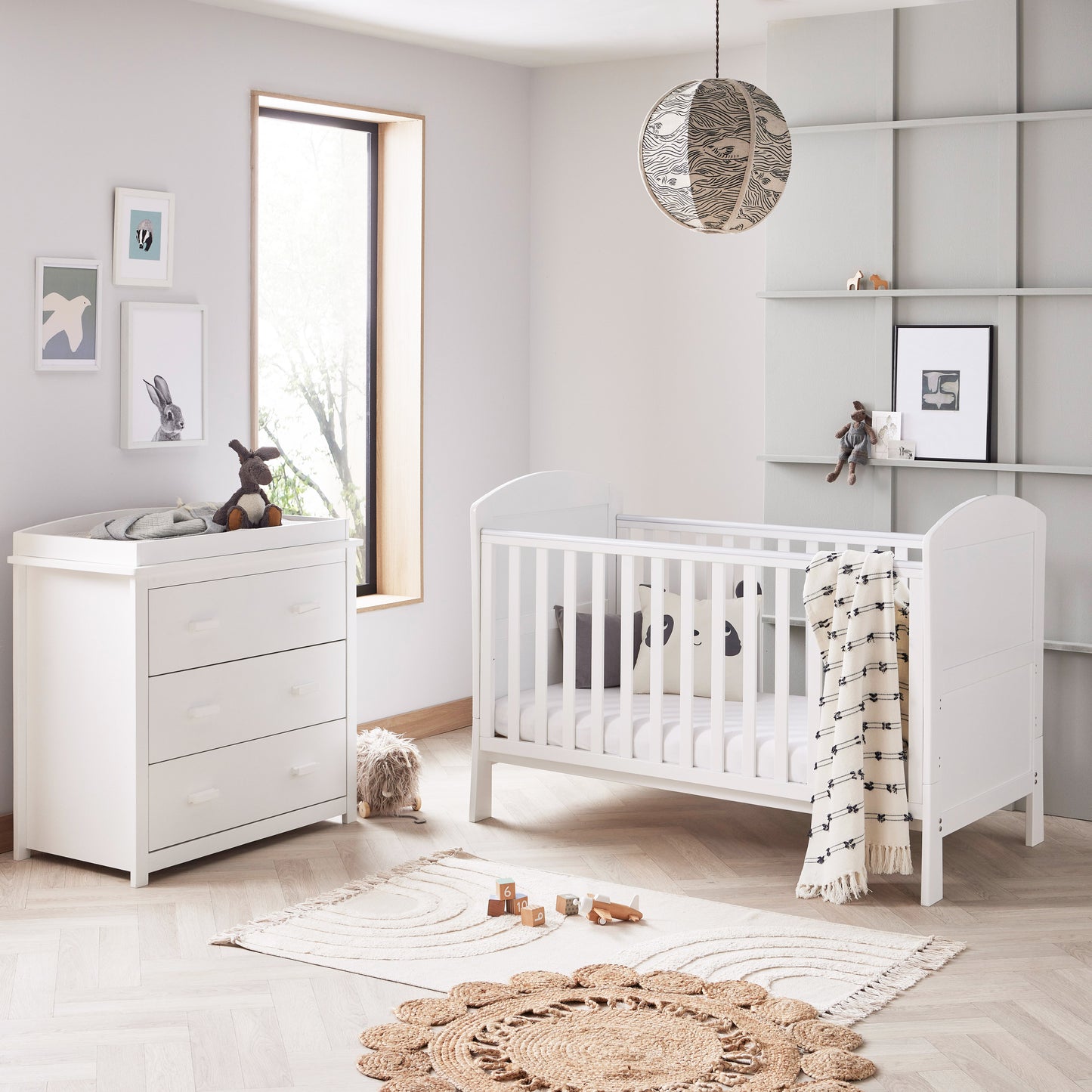 Aston 2 Piece Nursery Room Set - White