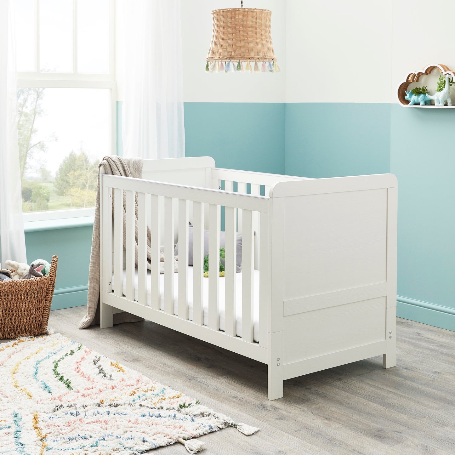 Caro 2 Piece Nursery Room Set - White Wash