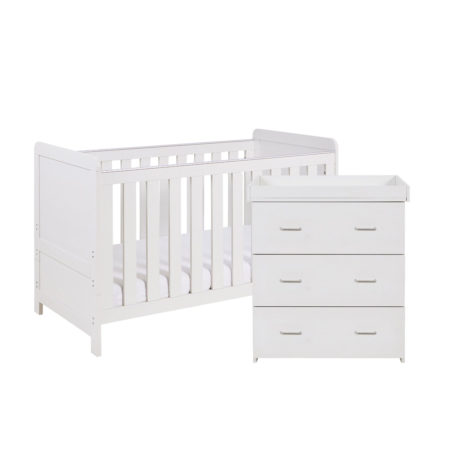 Caro 2 Piece Nursery Room Set - White Wash