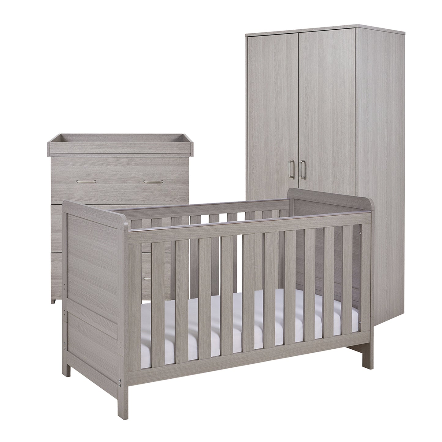 Caro 3 Piece Nursery Room Set - Grey Wash