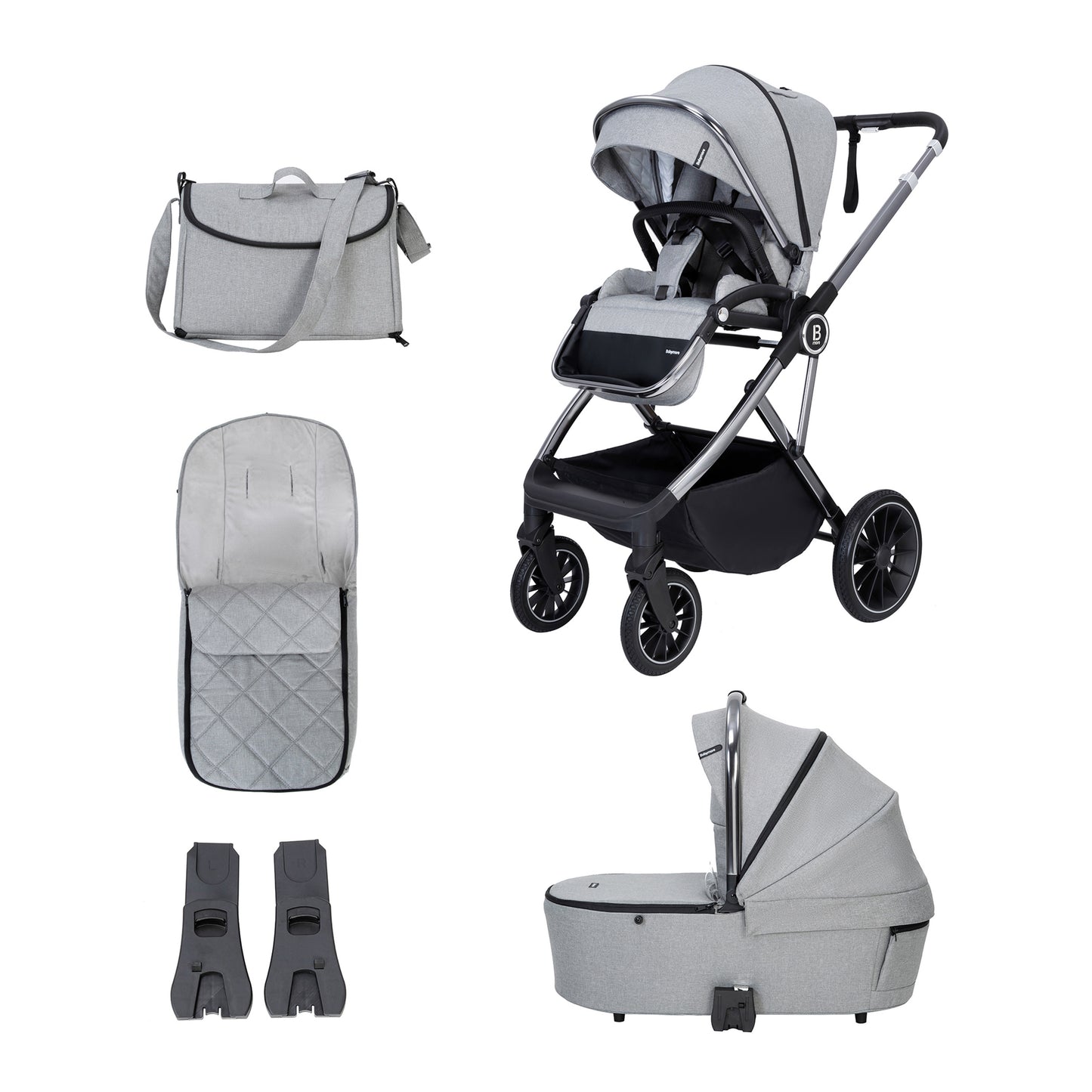 Chia Pram Pushchair - Pearl Grey