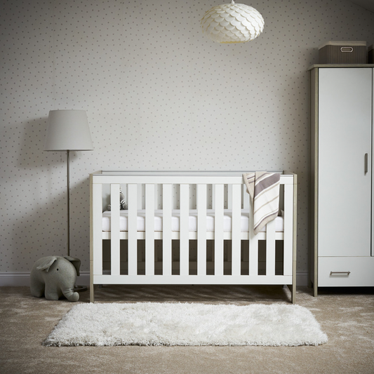 Nika Cot Bed - Grey Wash with White