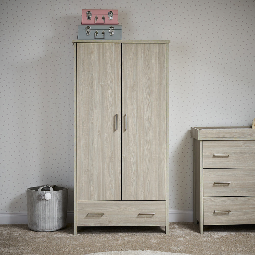 Nika Double Wardrobe - Grey Wash