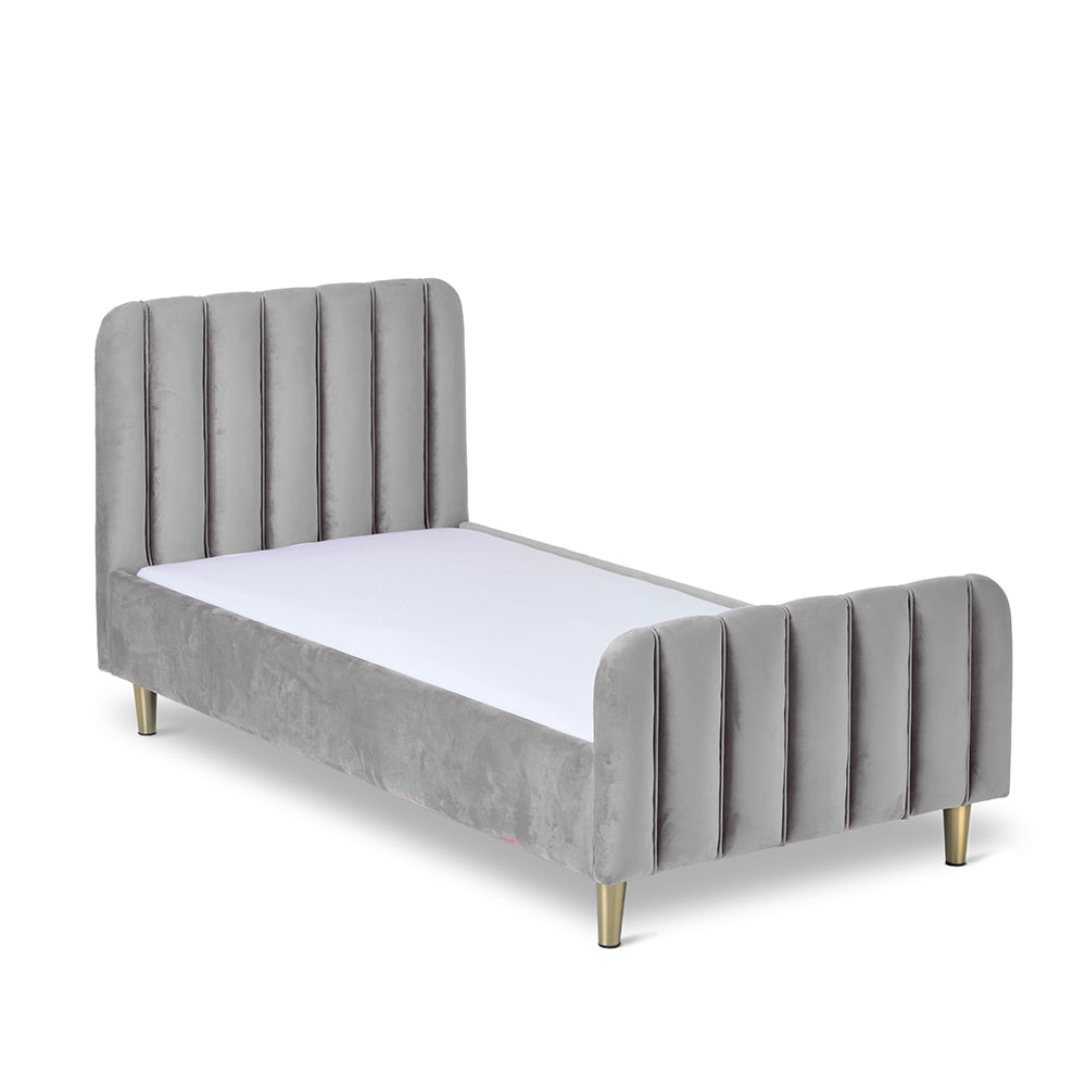 Gatsby Toddler Bed -  Grey Velvet