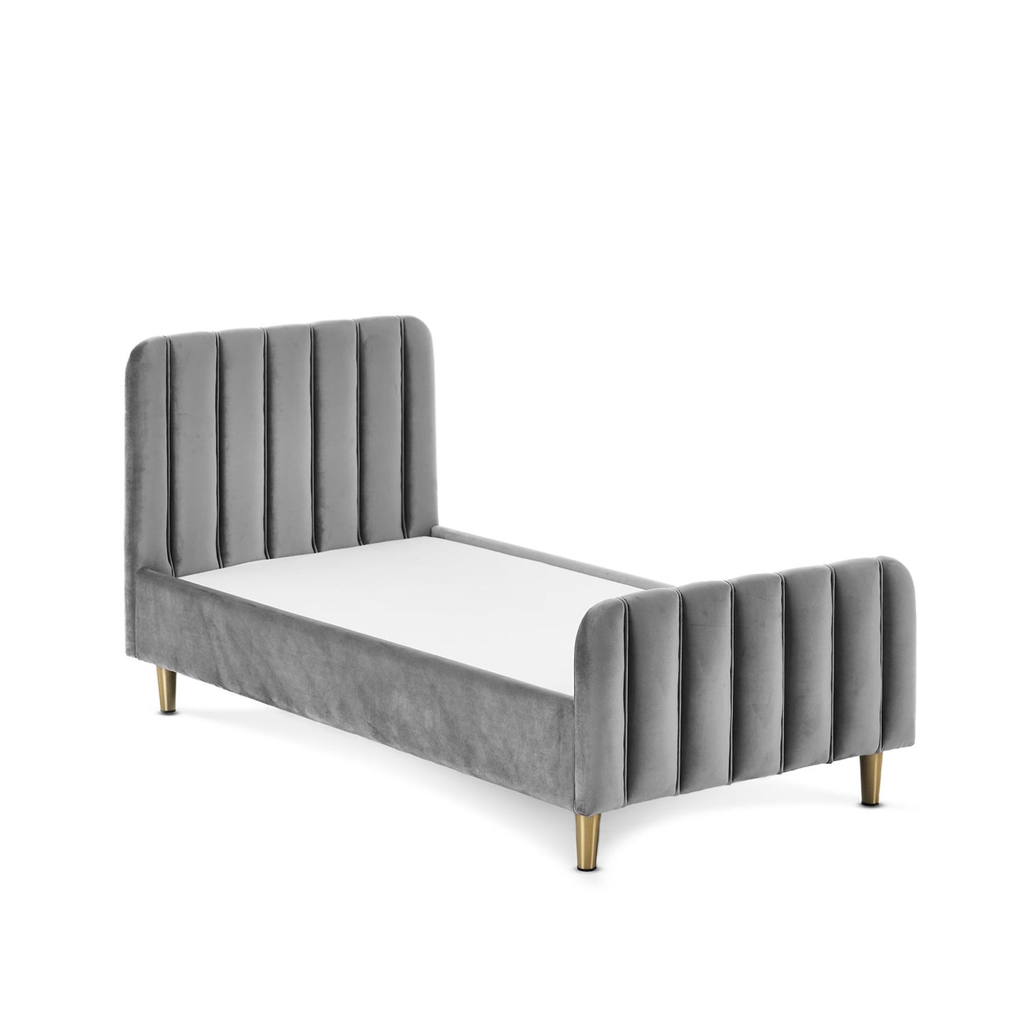 Gatsby Toddler Bed -  Grey Velvet