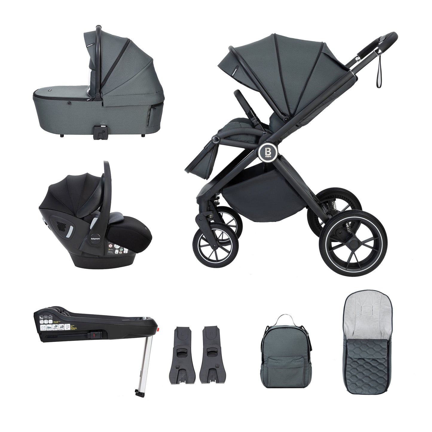 Kai Travel System Pecan with Base - Forest Grey