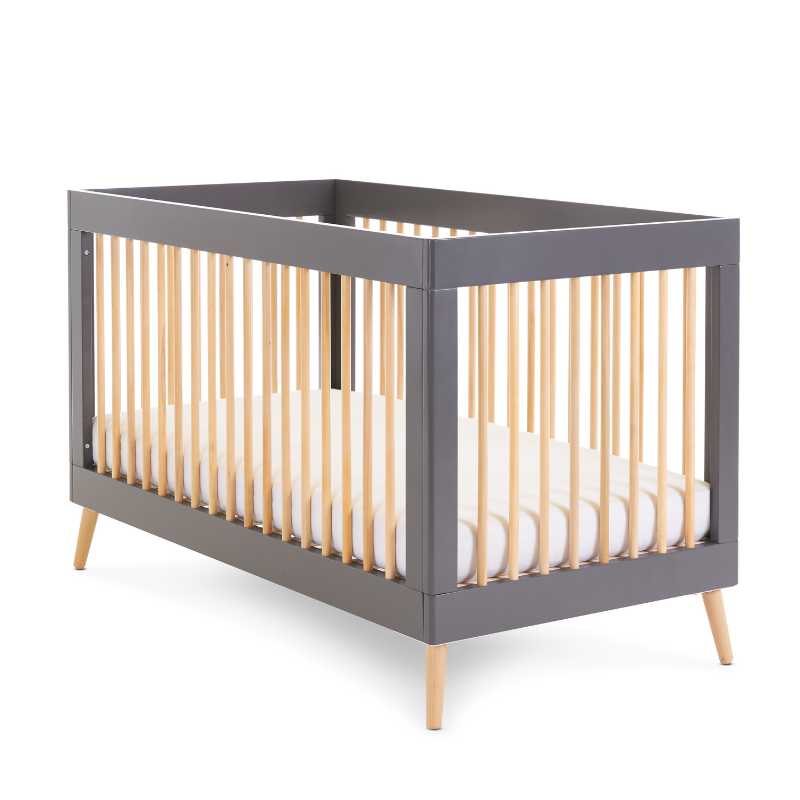 Maya Cot Bed - Slate with Natural