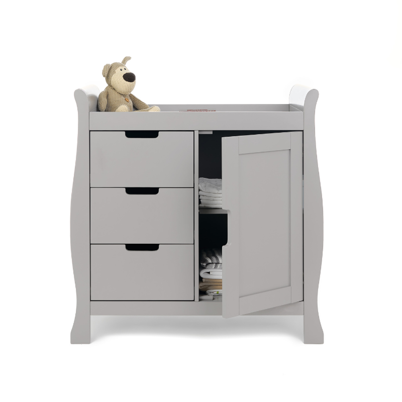 Stamford Sleigh Closed Changing Unit - Warm Grey