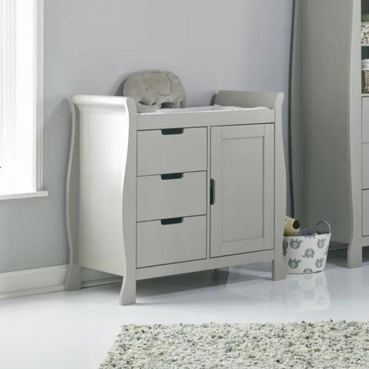 Stamford Sleigh Closed Changing Unit - Warm Grey