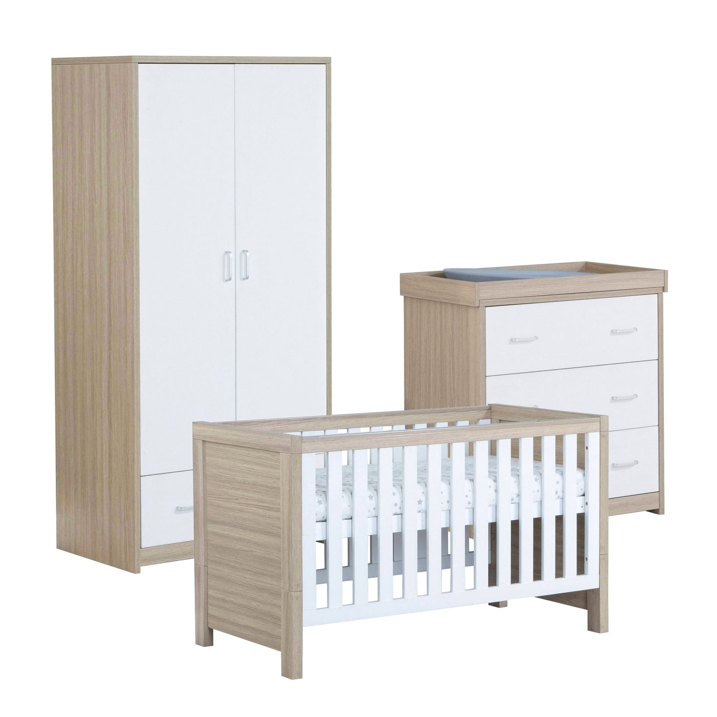 Luno 3 Piece Room Set - Oak White