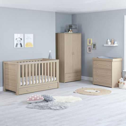 Luno 3 Piece Room Set with Drawer - Oak