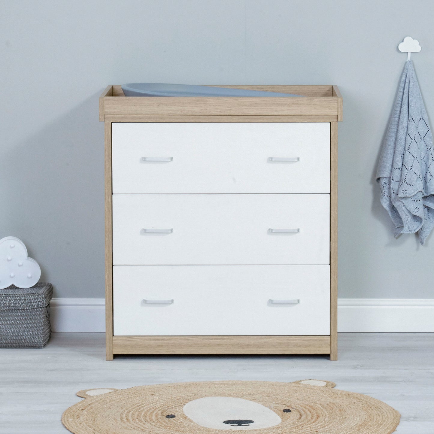 Luno 3 Piece Room Set with Drawer - Oak White