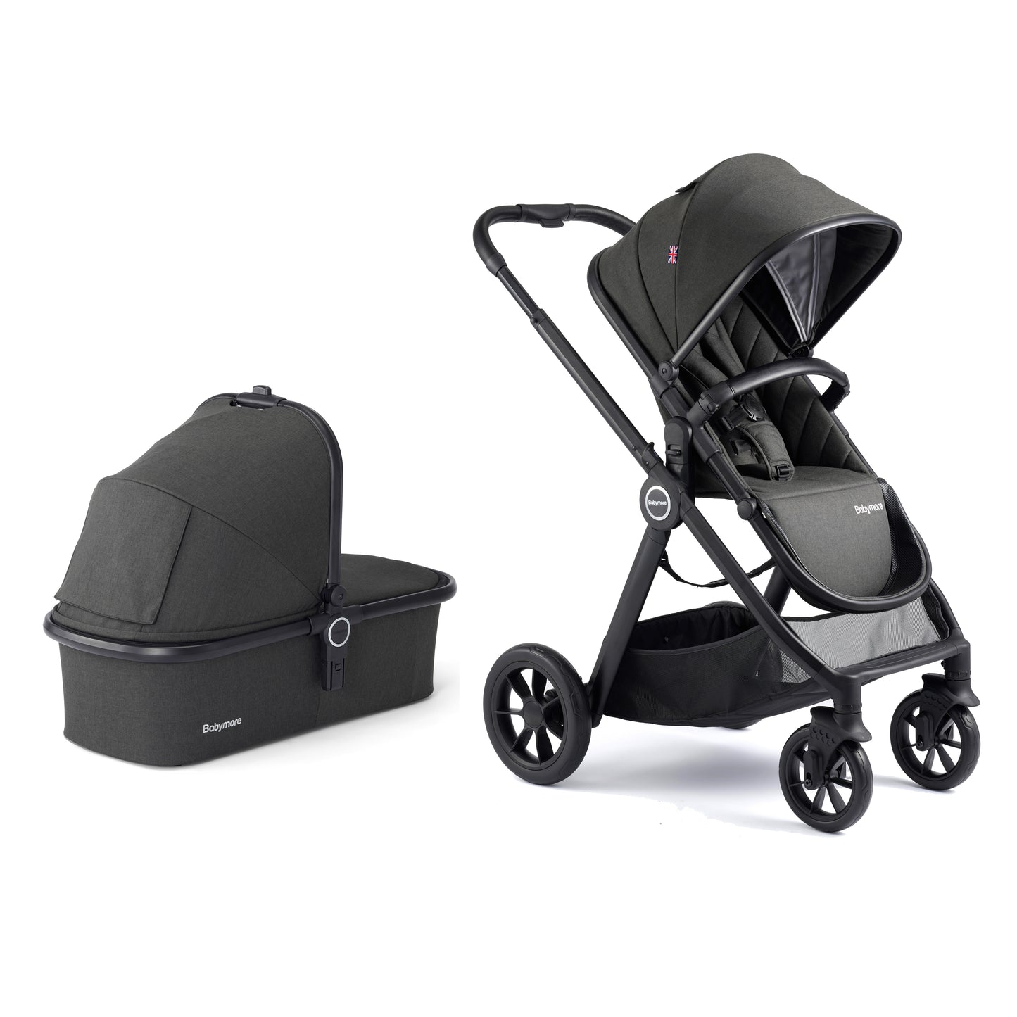 Memore V2 Pram Pushchair - Black