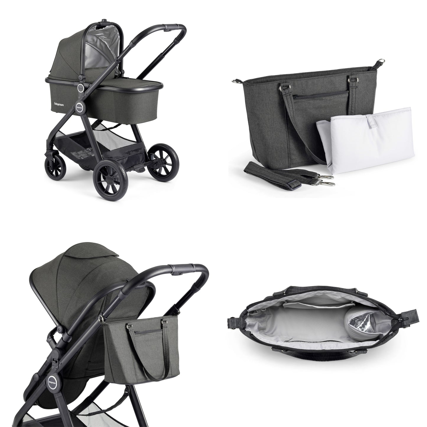 Memore V2 Pram Pushchair - Black