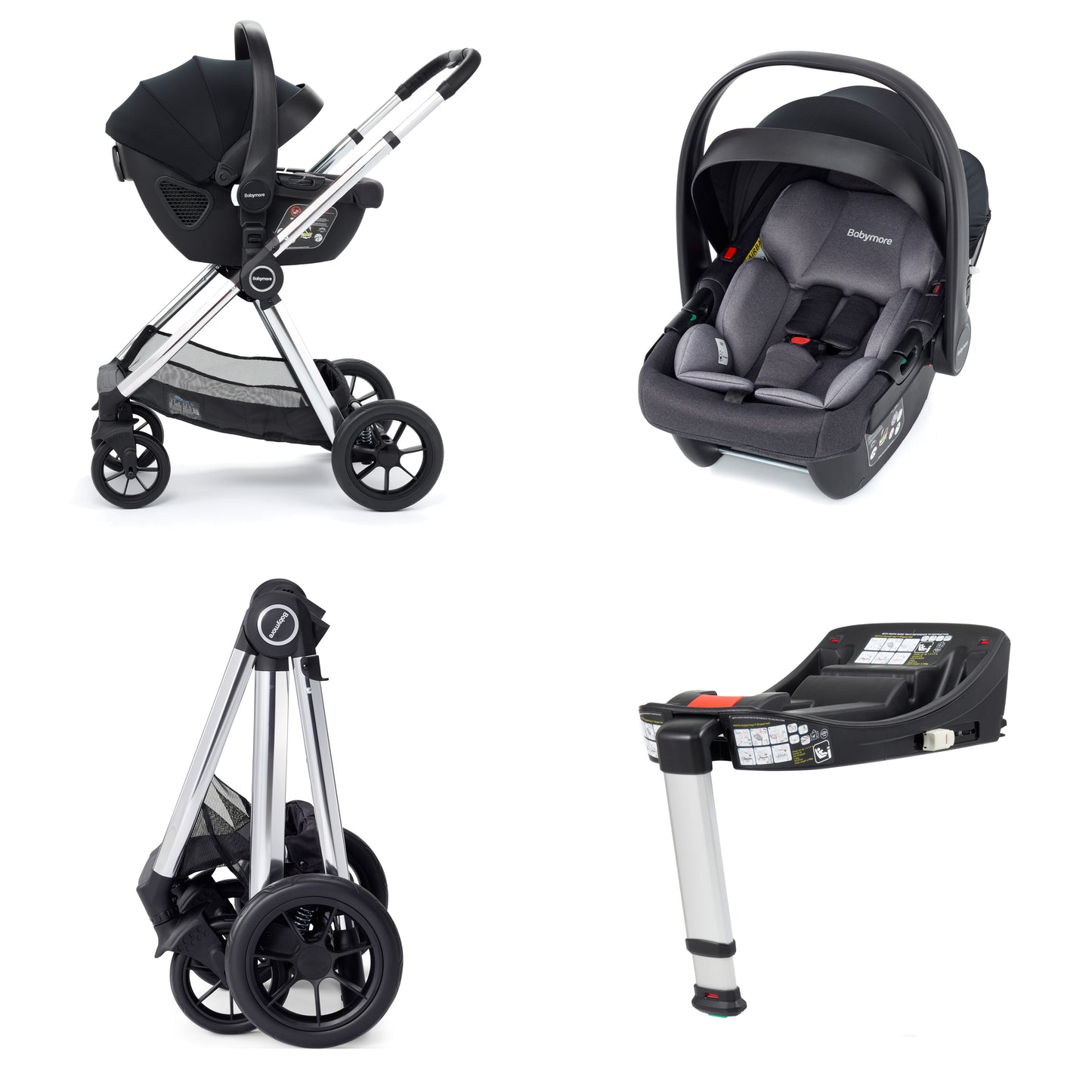 Memore V2 Travel System Coco with Base - Chrome