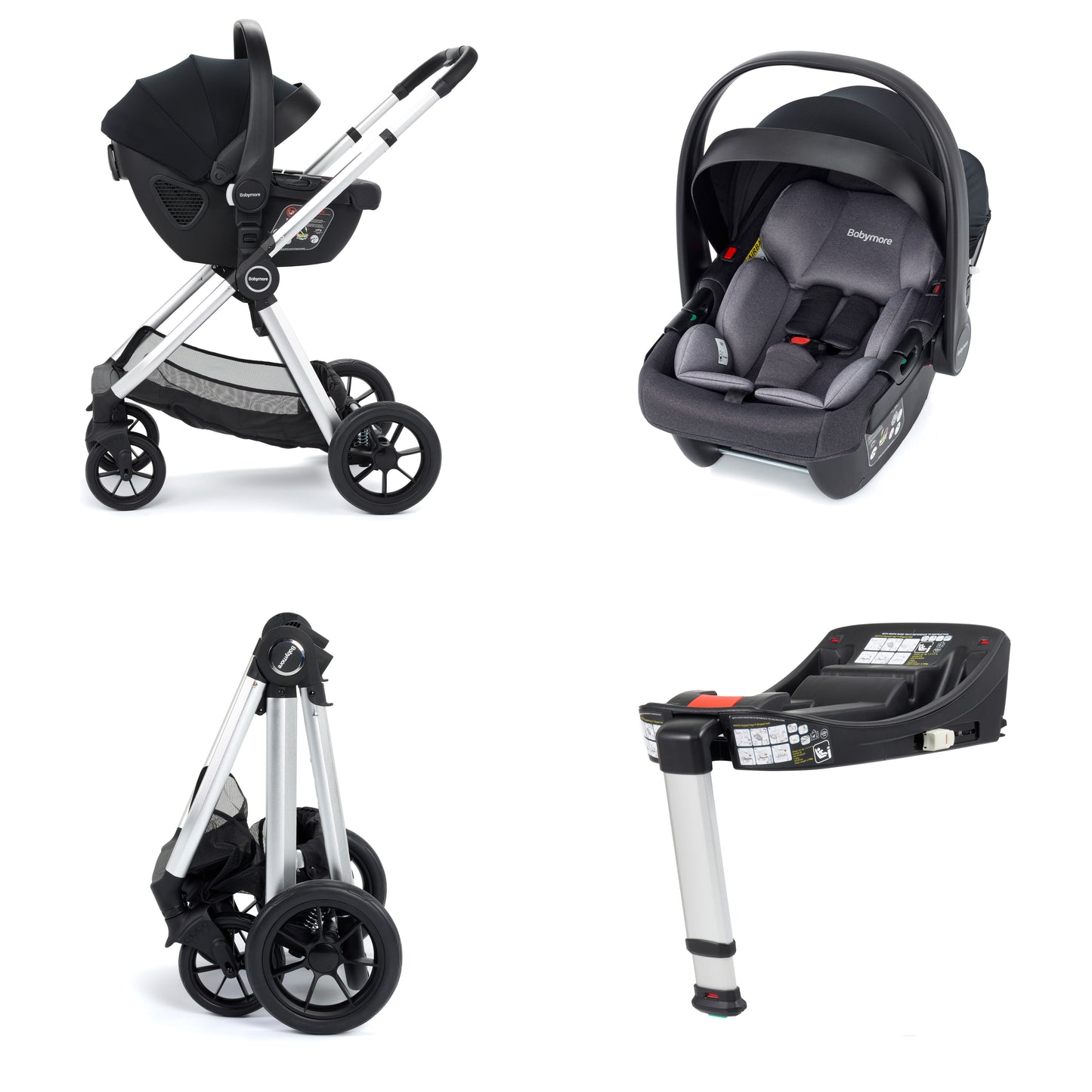 Memore V2 Travel System Coco with Base - Silver