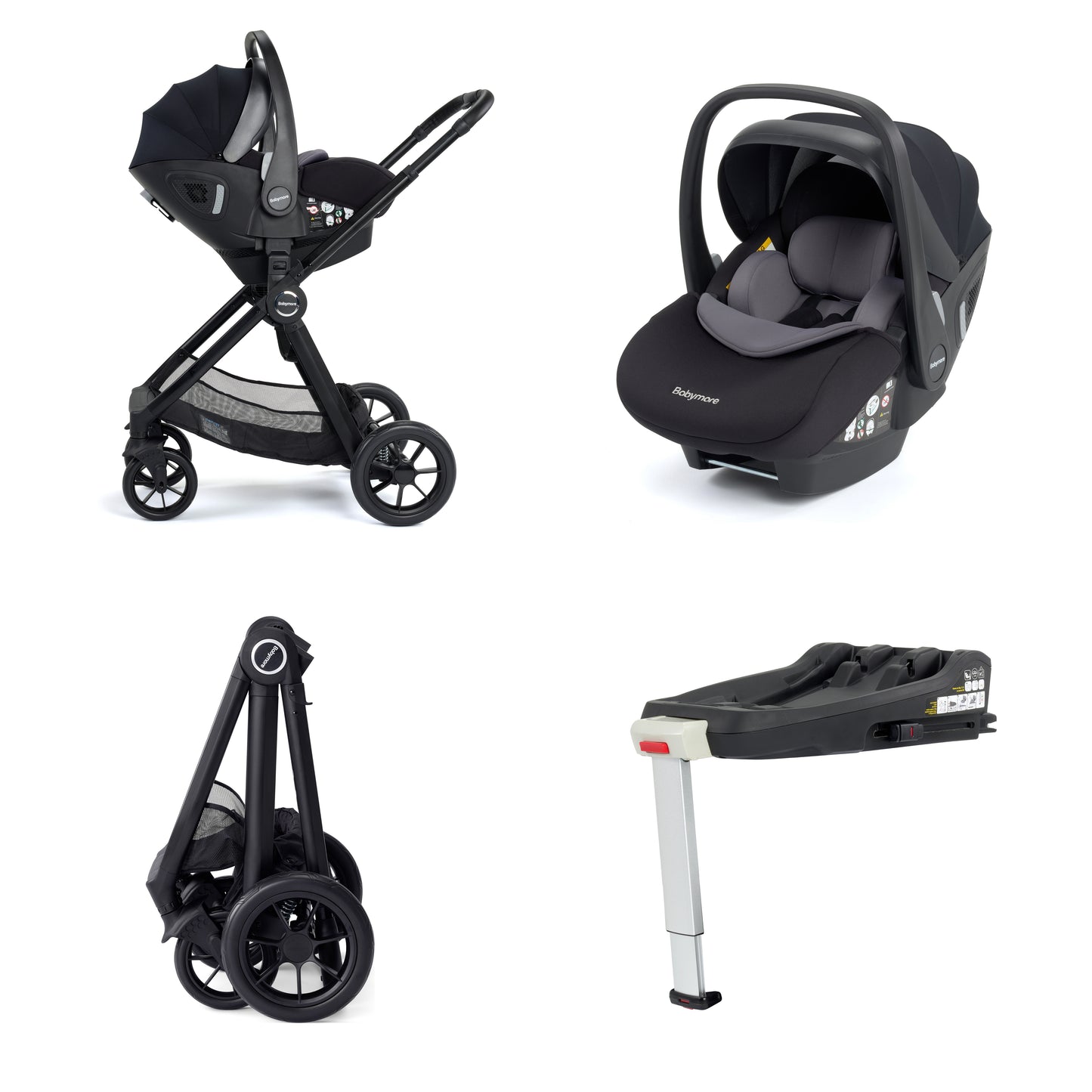 Memore V2 Travel System Pecan with Base - Black