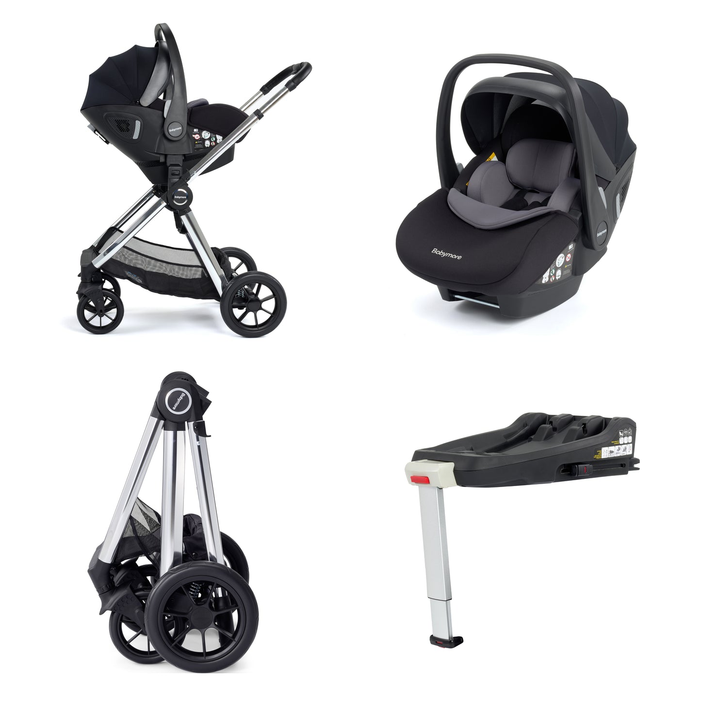 Memore V2 Travel System Pecan with Base - Chrome