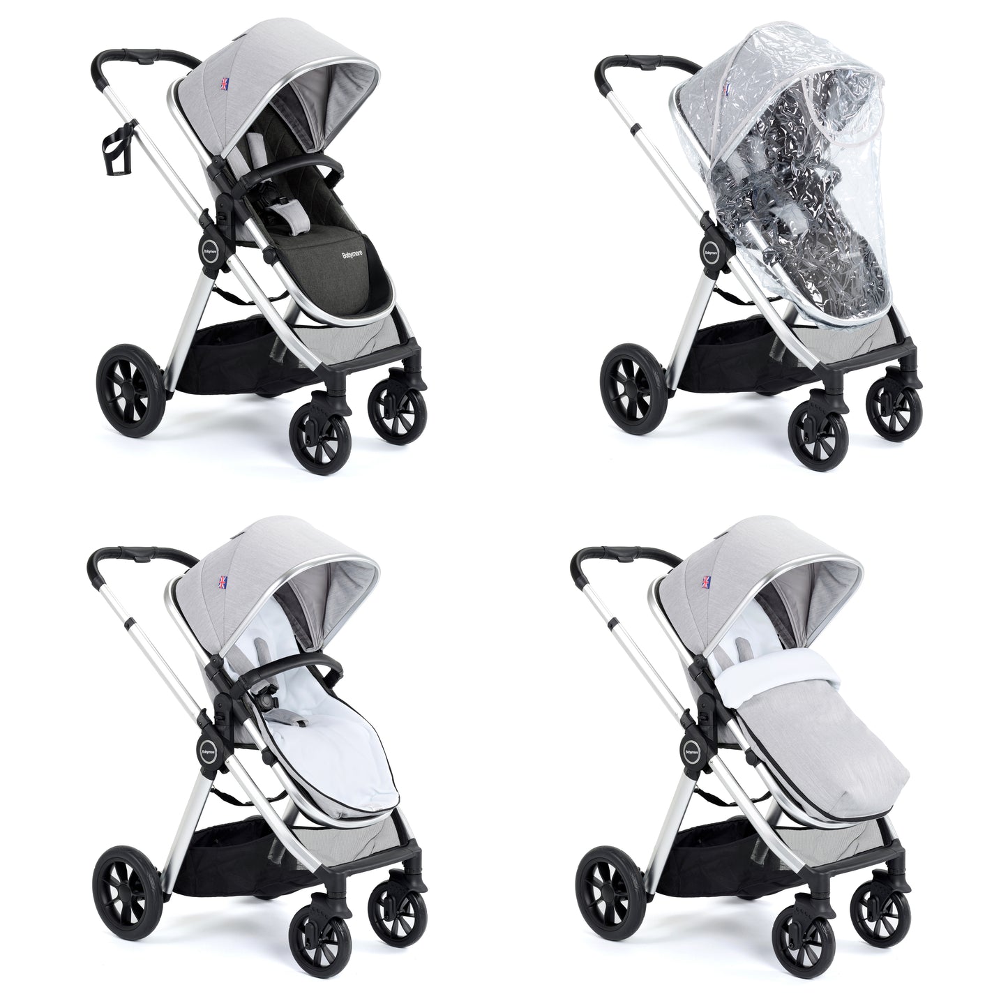 Memore V2 Travel System Pecan with Base - Silver