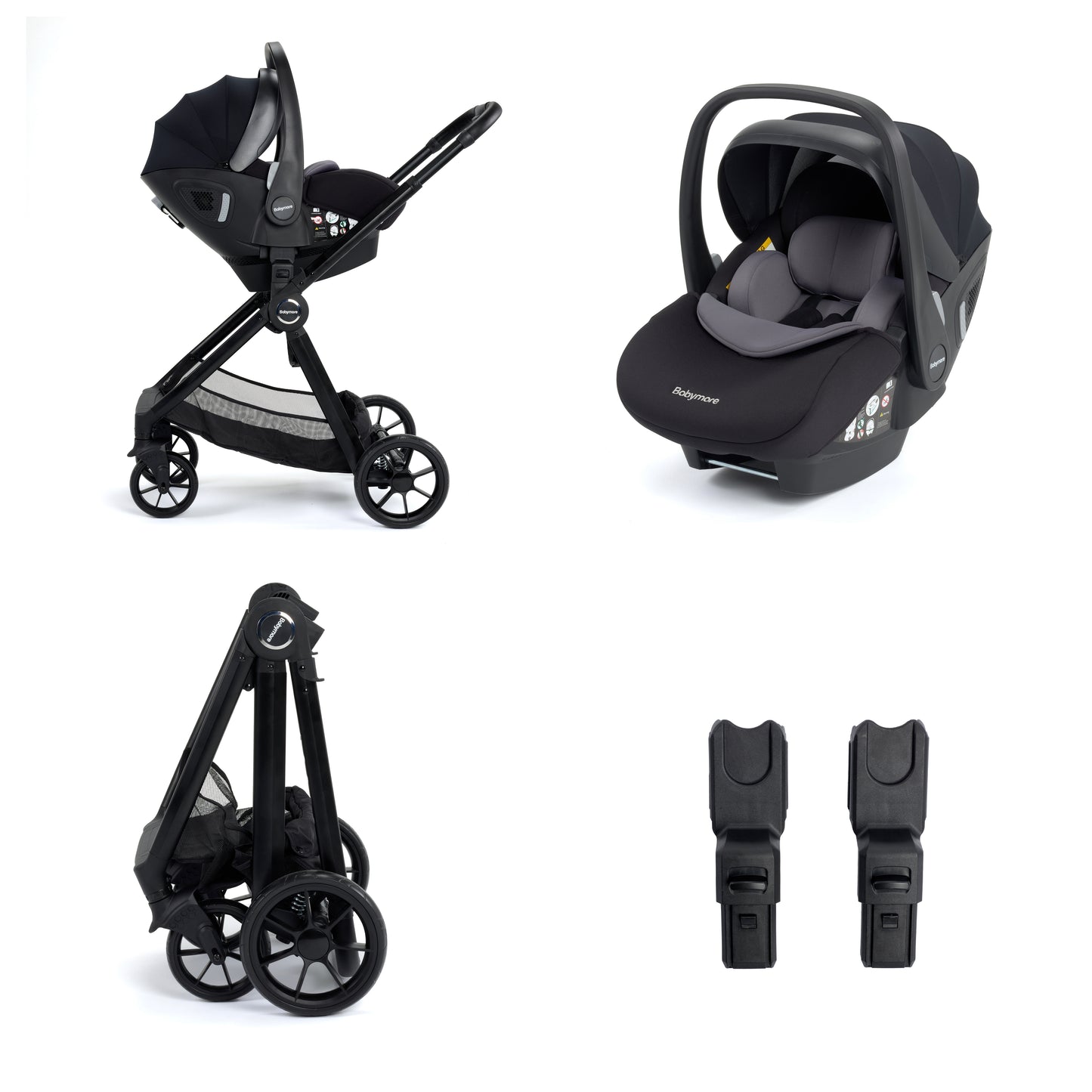 Mimi Travel System Pecan Car Seat - Black