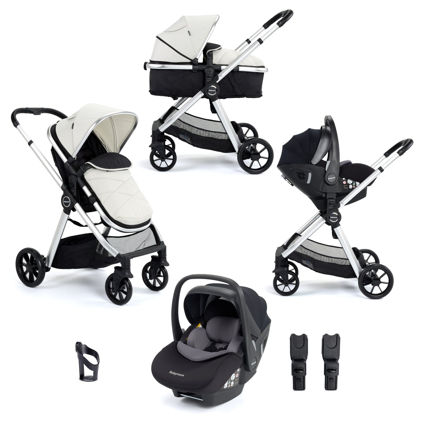 Mimi Travel System Pecan Car Seat - Silver