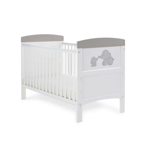 Grace Inspire Cot Bed - Me & Mini Me Elephants Grey