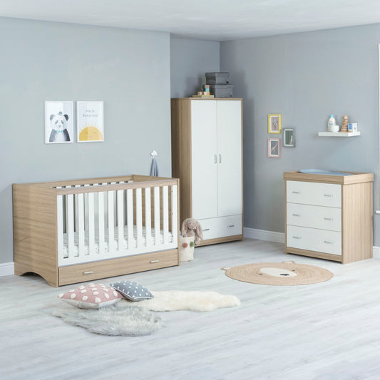 Veni 3 Piece Room Set with Drawer - Oak White