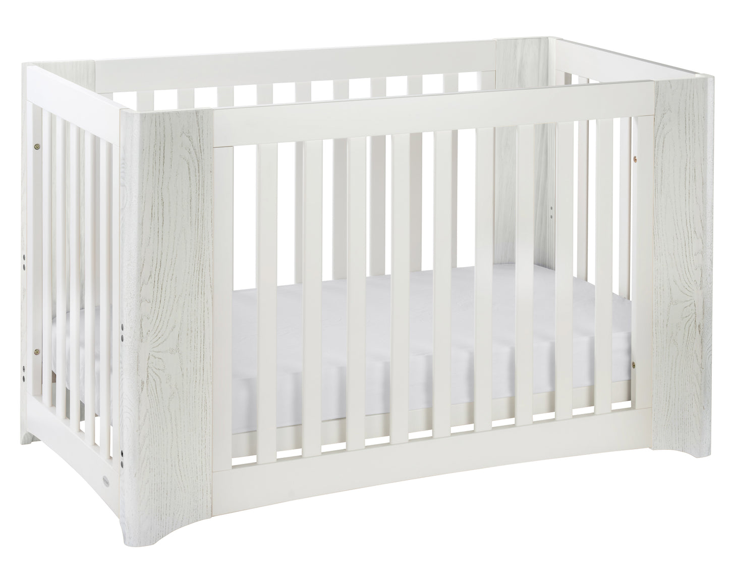 Evoluer 4in1 Cot Bed + Dresser + Mattress White / Grey